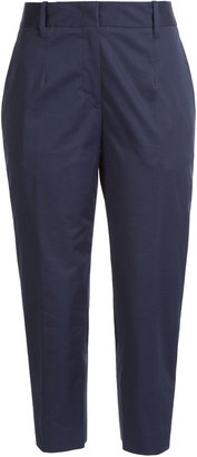 Jil Sander Stretch Cotton Cropped Trousers