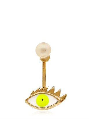 Delfina Delettrez Cartoon Eye And Pearl Mono Earring