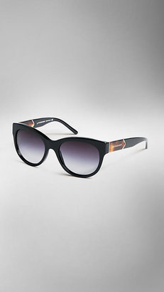 Burberry Epaulette Detail Cat-Eye Sunglasses