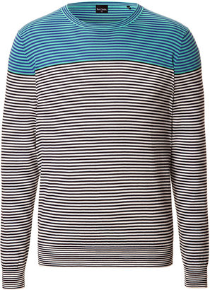 Paul Smith Color-Block Striped Cotton Pullover