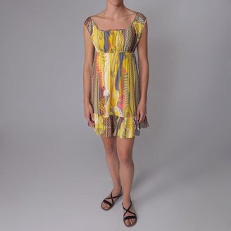 Journee Collection Junior's Mixed Pattern Empire Waist Dress