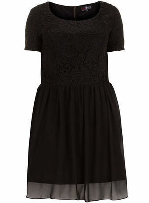 Evans Lovedrobe Black Lace Bodice Dress