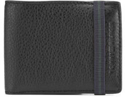 Tommy Hilfiger Men's Leather Felix Mini Elastic Wallet - Black