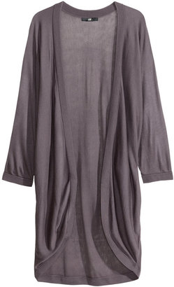 H&M Fine-knit Cardigan - Gray/patterned - Ladies