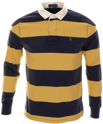 Ralph Lauren Custom Fit Stripe Rugby Polo T Shirt