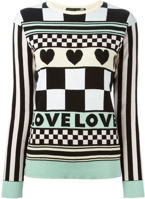 Love Moschino 'Love' geometric sweater