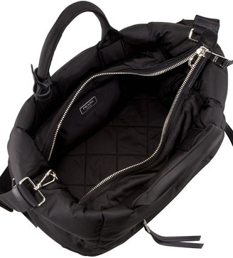 Prada Tessuto Bomber Horizontal-Zip Tote Bag, Black (Nero)
