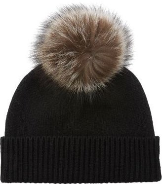 Barneys New York Fur Pompom Hat