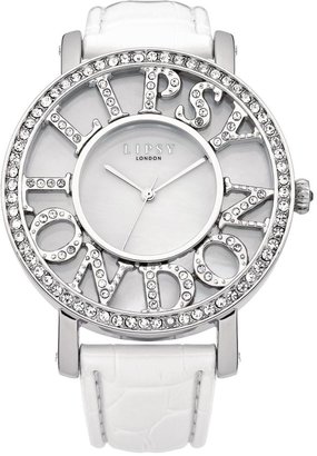 Lipsy White Dial and White PU Strap Ladies Watch