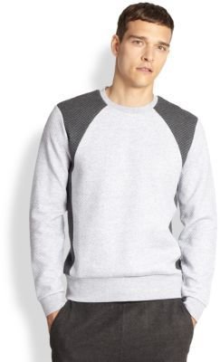 Saks Fifth Avenue Modern-Fit Quilted Crewneck Sweatshirt