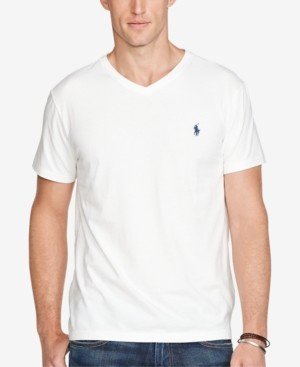 polo ralph lauren white v neck tees