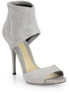 Brian Atwood Correns Snakeskin & Suede Stretch Sandals