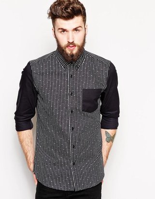 ASOS Shirt In Long Sleeve With Polka Dot And Star Stripe