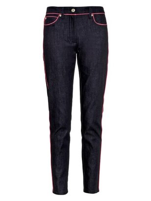 Moschino Contrast-piping skinny jeans