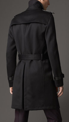 Burberry Mid-Length Silk Wool Trench Coat