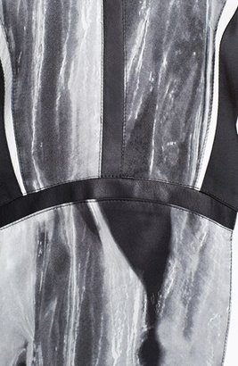 Helmut Lang Sleeveless Paneled Print Silk Dress