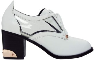 Messeca Arthur Heeled Brogue Shoe - White