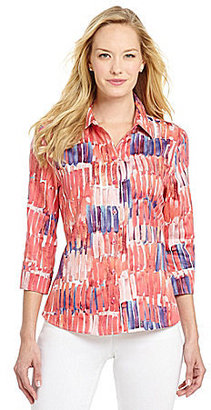 Westbound Flip-Cuff Easy-Care Blouse