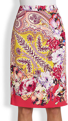 Etro Paisley Floral Skirt