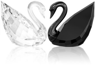 Swarovski Swan Clear and Jet Crystal Collectible Figurines