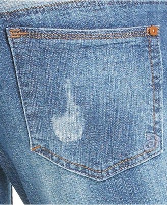 Indigo Rein Juniors' Destroyed Cuffed Skinny Jeans