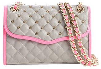 Rebecca Minkoff grey and neon pink 'Mini Affair' studded detail shoulder bag