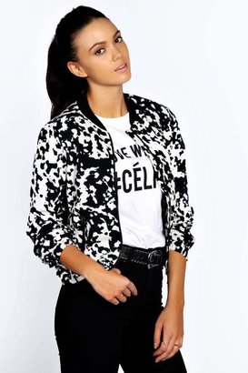 boohoo Millie Monochrome Relaxed Fit Bomber
