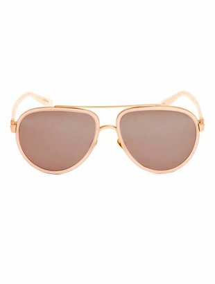 Linda Farrow 24ct Rose Gold Plated Sunglasses - Womens - Blush