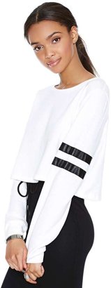 Nasty Gal Time Out Sweatshirt - White