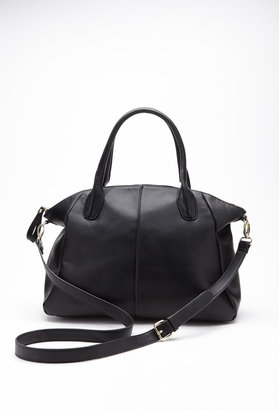 Forever 21 zippered faux leather tote