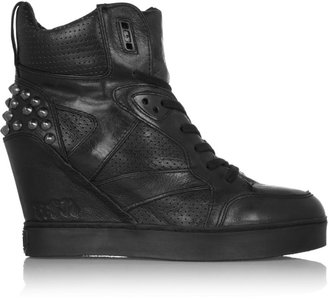 Ash Billie studded leather wedge sneakers