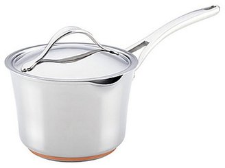 Anolon Nouvelle Stainless - 3.5 Qt. Covered Straining Saucepan