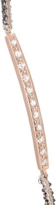 Brooke Gregson 14-karat rose gold, sterling silver and diamond bracelet