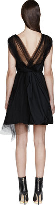 Nina Ricci Black Tulle & Silk Knotted Dress
