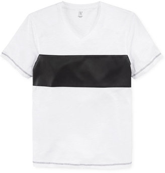 INC International Concepts Faux Leather Block Stripe Cosmo T-Shirt