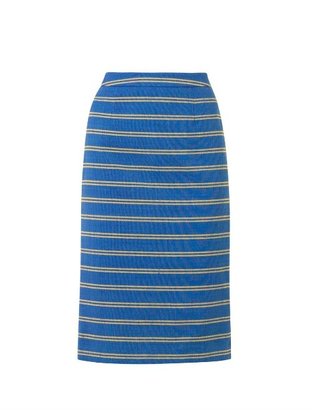 Stella Jean Melissa striped-cotton pencil skirt