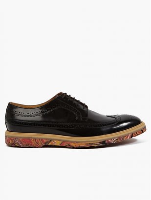 Paul Smith Men's Black Marble Sole Leather Brogues