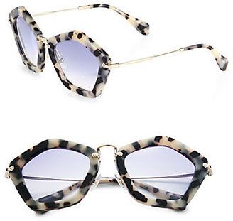 Miu Miu Noir Polygonal-Shaped Sunglasses