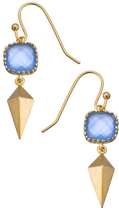 Alvina Abramova Gold and Blue Victoria Earrings