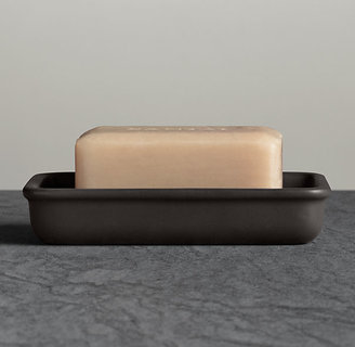 Restoration Hardware Flatiron Union Stoneware Soap Dish Charcoal