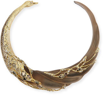Alexis Bittar Crystal-Embellished Swan Collar Necklace