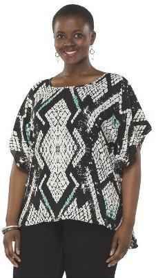 Pure Energy Women's Plus-Size Short-Sleeve Woven Top - Assorted Prints