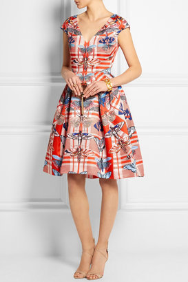 Temperley London Arielle printed satin-twill dress