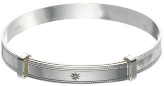The Love Silver Collection Sterling Silver Diamond Set Babies Expander Bangle
