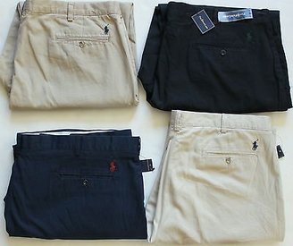 Polo Ralph Lauren NEW BIG AND TALL LIGHTWEIGHT FLAT FRONT CHINO PANTS with LOGO