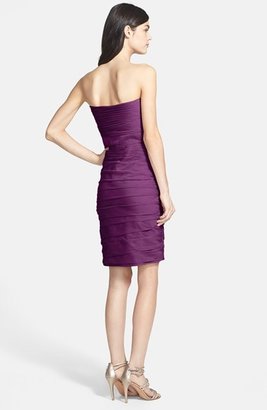 Monique Lhuillier ML Bridesmaids Ruched Strapless Cationic Chiffon Dress (Nordstrom Exclusive)