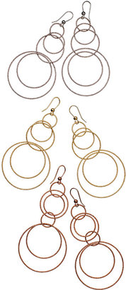 Carolina Bucci Gitane 18k White Gold Sparkly Hoop-Drop Earrings