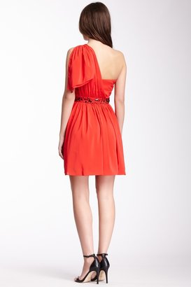 Jessica Simpson Pleated One Shoulder Dress