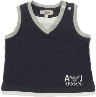 Armani 746 Armani Baby Boys Navy Layered Look Vest Top
