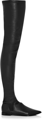 Tibi Thea two-piece over-the-knee leather boots